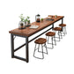 Mesa de bar interior sencilla y moderna, taburete rectangular para Bar con reposapiés