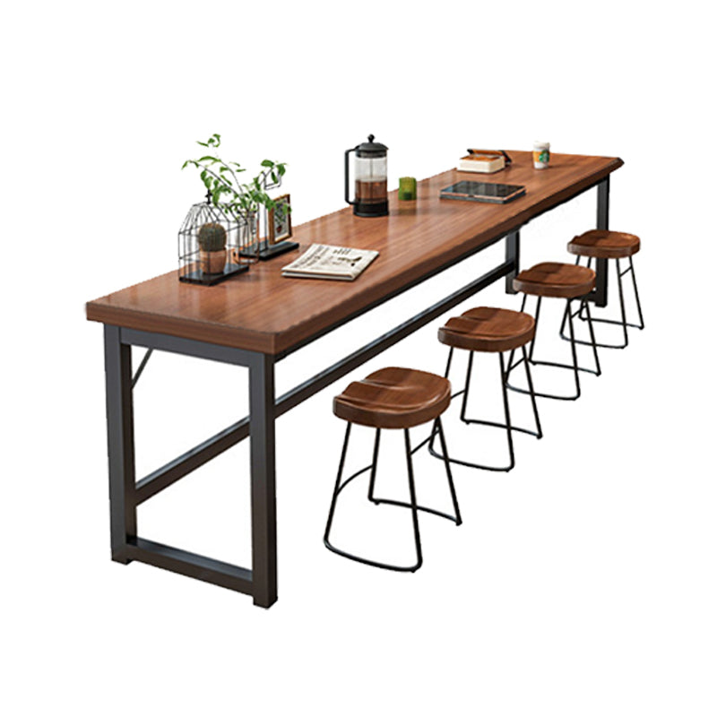 Mesa de bar interior sencilla y moderna, taburete rectangular para Bar con reposapiés