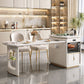 Glam Kitchen Stone Furniture 2/3/5/6/7 Pcs Standard Height Versatile Dining Room Table Set Table & Chair(s) 3 Piece Set Clearhalo 'Dining Room Sets' 'Dining Tables & Seating' 'dining_room_set' 'furn' 'furn_dining_room_set' 'Furniture' 'Kitchen & Dining Furniture' 7375311
