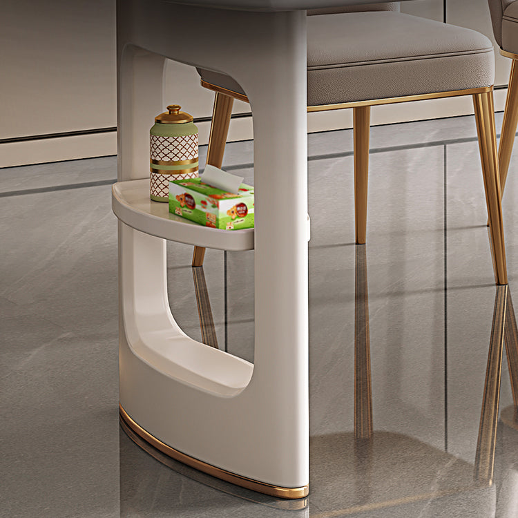 Glam Kitchen Stone Furniture 2/3/5/6/7 Pcs Standard Height Versatile Dining Room Table Set Clearhalo 'Dining Room Sets' 'Dining Tables & Seating' 'dining_room_set' 'furn' 'furn_dining_room_set' 'Furniture' 'Kitchen & Dining Furniture' 7375315