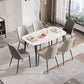 Mattes Finish Stone Esstisch Set für zu Hause 02.05.7 PCs Modernes Dinette Set