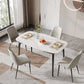 Mattes Finish Stone Esstisch Set für zu Hause 02.05.7 PCs Modernes Dinette Set