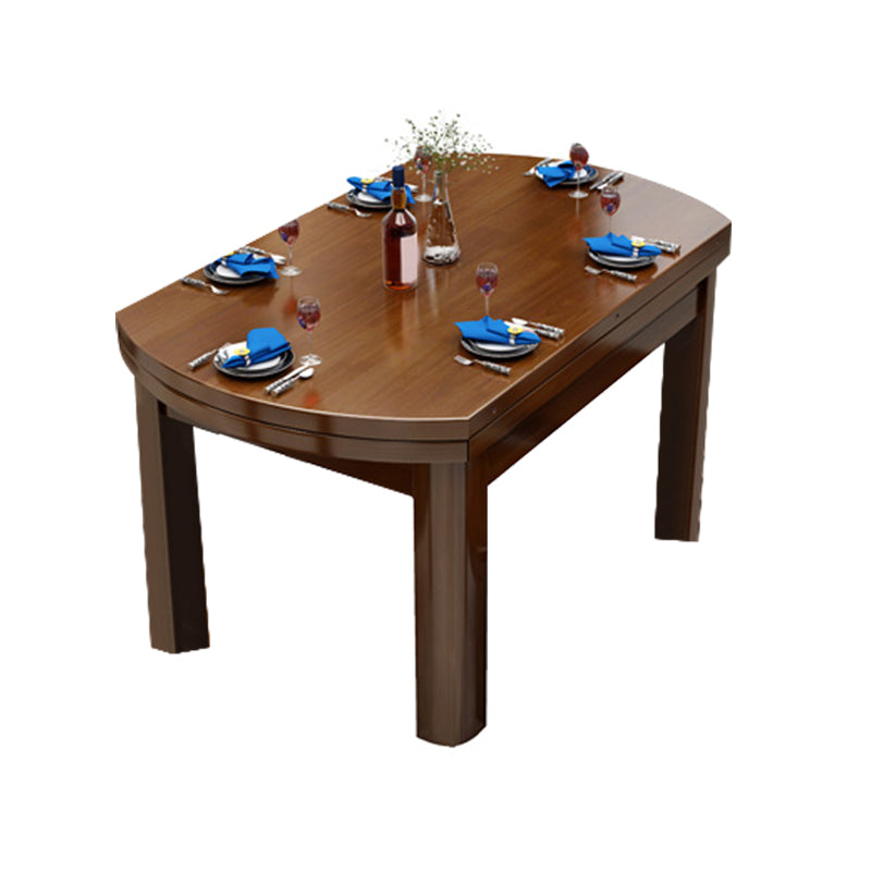 Modern Style Furniture Set 7 Pcs Round Solid Wood Dinette Table with Armless Chair