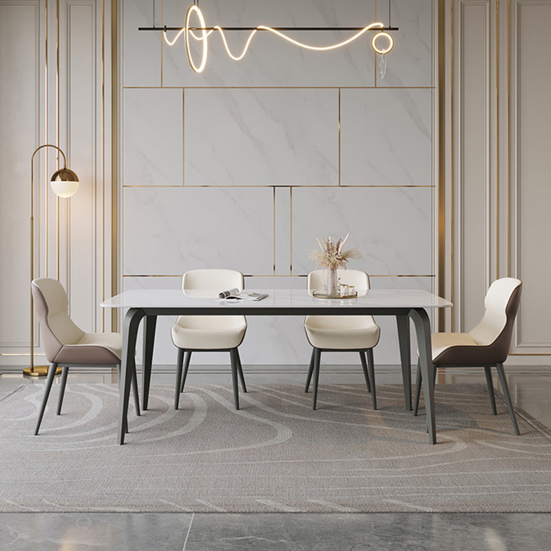 Ensemble de table à manger rectangle 1/5/7 PCS White Dinette Set pour la maison