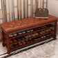 Mid Century Modern Seating Bench Cushioned Rectangle Shoe Storage 14" W Entryway Bench