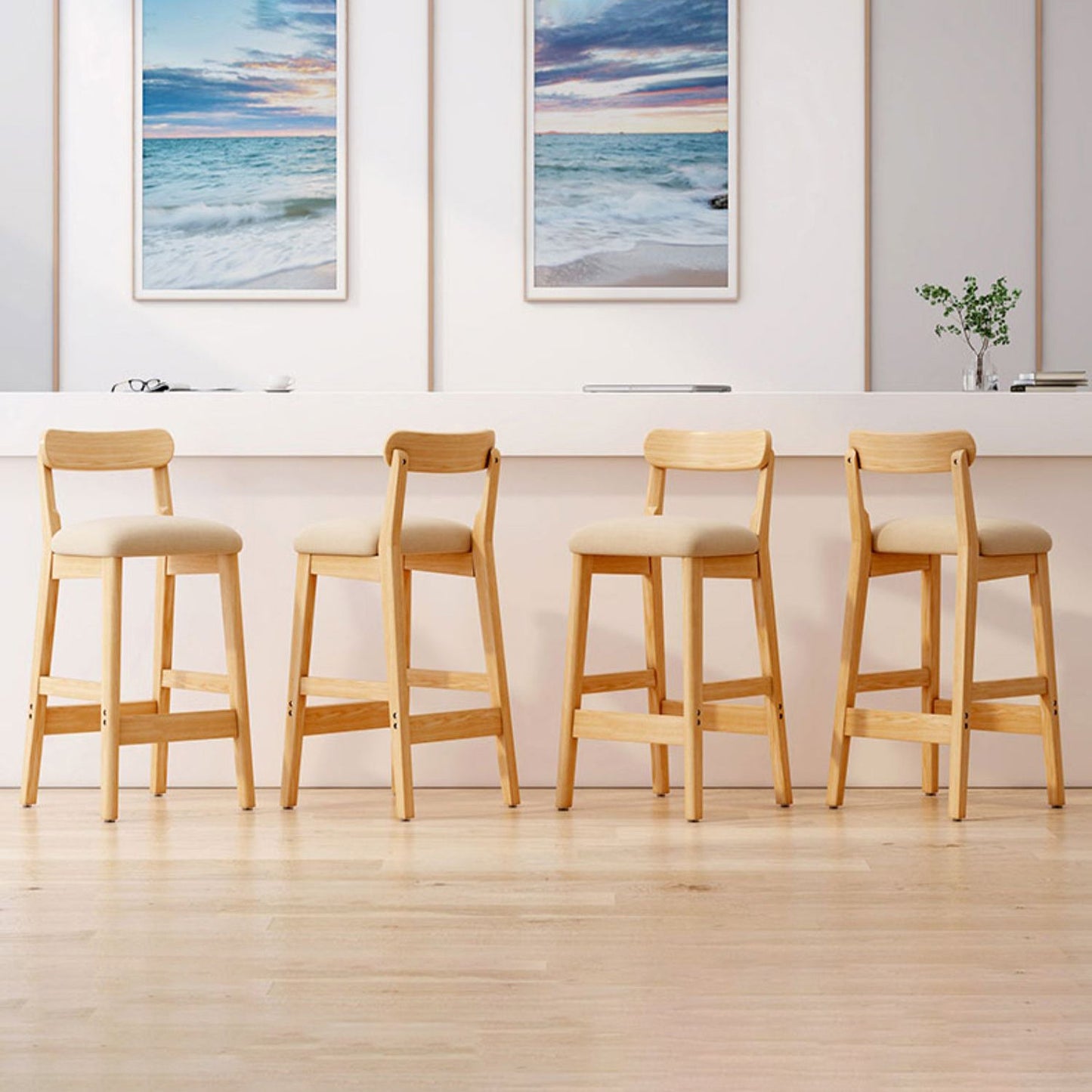 Solid Wood Bar Stool Backrest Upholstered Bar Stools for Dining Room Clearhalo 'Bar Furniture' 'Bar Stools' 'bar_stools' 'furn' 'furn_bar_stools' 'Furniture' 'Kitchen & Dining Furniture' 7376228