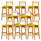 Solid Wood Bar Stool Backrest Upholstered Bar Stools for Dining Room Green 8 Piece Set Bar Stool(28"H) Clearhalo 'Bar Furniture' 'Bar Stools' 'bar_stools' 'furn' 'furn_bar_stools' 'Furniture' 'Kitchen & Dining Furniture' 7376247
