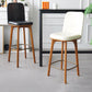 Modern Style Bar Stool Leather Backrest Bar Stools with Wooden Base Clearhalo 'Bar Furniture' 'Bar Stools' 'bar_stools' 'furn' 'furn_bar_stools' 'Furniture' 'Kitchen & Dining Furniture' 7376287