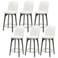 Modern Style Bar Stool Leather Backrest Bar Stools with Wooden Base White 6 Piece Set Clearhalo 'Bar Furniture' 'Bar Stools' 'bar_stools' 'furn' 'furn_bar_stools' 'Furniture' 'Kitchen & Dining Furniture' 7376298