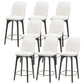 Modern Style Bar Stool Leather Backrest Bar Stools with Wooden Base White 8 Piece Set Clearhalo 'Bar Furniture' 'Bar Stools' 'bar_stools' 'furn' 'furn_bar_stools' 'Furniture' 'Kitchen & Dining Furniture' 7376300
