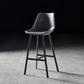 Faux Leather Counter Stool Modern Style Low Back Barstool with Metal Legs Grey 1 Piece Clearhalo 'Bar Furniture' 'Bar Stools' 'bar_stools' 'furn' 'furn_bar_stools' 'Furniture' 'Kitchen & Dining Furniture' 7376351
