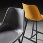 Faux Leather Counter Stool Modern Style Low Back Barstool with Metal Legs Clearhalo 'Bar Furniture' 'Bar Stools' 'bar_stools' 'furn' 'furn_bar_stools' 'Furniture' 'Kitchen & Dining Furniture' 7376356