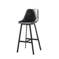 Faux Leather Counter Stool Modern Style Low Back Barstool with Metal Legs Clearhalo 'Bar Furniture' 'Bar Stools' 'bar_stools' 'furn' 'furn_bar_stools' 'Furniture' 'Kitchen & Dining Furniture' 7376358