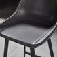 Faux Leather Counter Stool Modern Style Low Back Barstool with Metal Legs Clearhalo 'Bar Furniture' 'Bar Stools' 'bar_stools' 'furn' 'furn_bar_stools' 'Furniture' 'Kitchen & Dining Furniture' 7376361