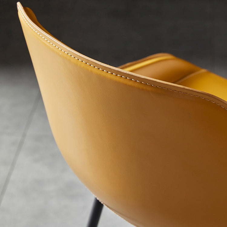 Faux Leather Counter Stool Modern Style Low Back Barstool with Metal Legs Clearhalo 'Bar Furniture' 'Bar Stools' 'bar_stools' 'furn' 'furn_bar_stools' 'Furniture' 'Kitchen & Dining Furniture' 7376362