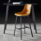 Faux Leather Counter Stool Modern Style Low Back Barstool with Metal Legs Clearhalo 'Bar Furniture' 'Bar Stools' 'bar_stools' 'furn' 'furn_bar_stools' 'Furniture' 'Kitchen & Dining Furniture' 7376366