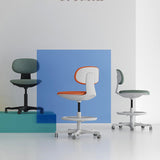 Modern Adjustable Backrest Counter Stool Iron Cashier Bar Stool with Cushion and Pedal