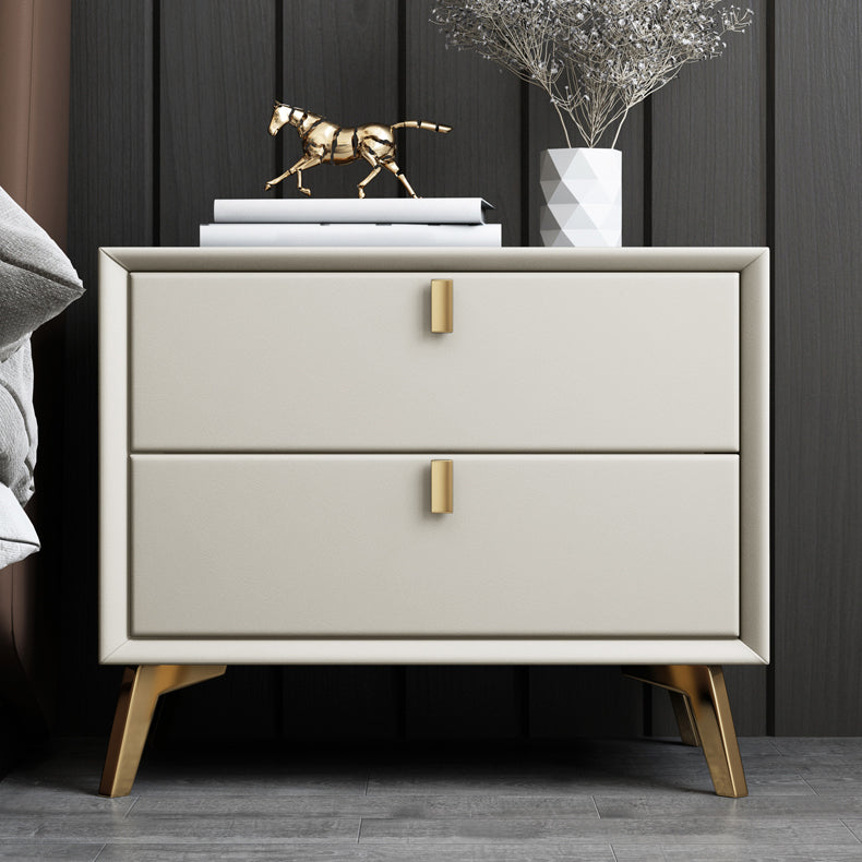 2 cajones Mesa de acento Nightsand Mesa nocturna contemporánea para el hogar