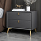 2 cajones Mesa de acento Nightsand Mesa nocturna contemporánea para el hogar