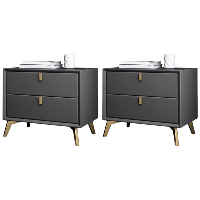 2 cajones Mesa de acento Nightsand Mesa nocturna contemporánea para el hogar