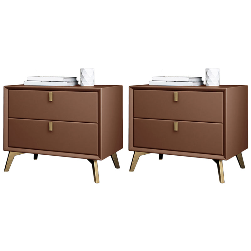 2 cajones Mesa de acento Nightsand Mesa nocturna contemporánea para el hogar