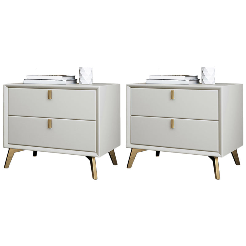 2 cajones Mesa de acento Nightsand Mesa nocturna contemporánea para el hogar