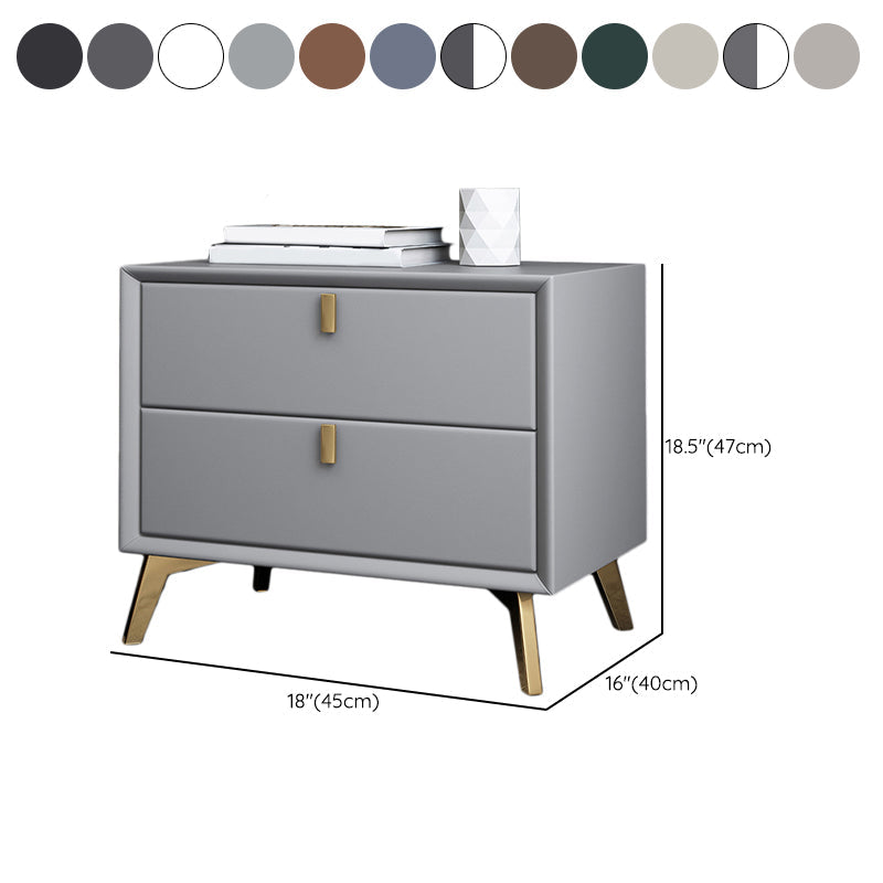 2 cajones Mesa de acento Nightsand Mesa nocturna contemporánea para el hogar