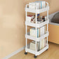 Scandinavian Plastic Bookshelf Open Back Standard Bookcase with Shelves