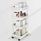Scandinavian Plastic Bookshelf Open Back Standard Bookcase with Shelves