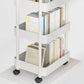 Scandinavian Plastic Bookshelf Open Back Standard Bookcase with Shelves