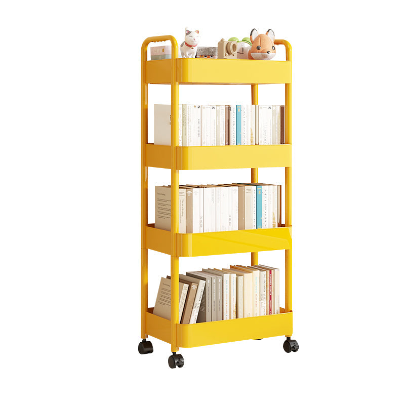 Scandinavian Plastic Bookshelf Open Back Standard Bookcase with Shelves
