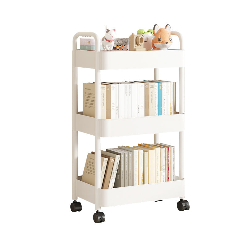 Scandinavian Plastic Bookshelf Open Back Standard Bookcase with Shelves