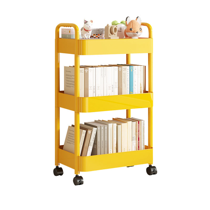 Scandinavian Plastic Bookshelf Open Back Standard Bookcase with Shelves