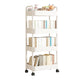 Scandinavian Plastic Bookshelf Open Back Standard Bookcase with Shelves