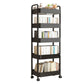 Scandinavian Plastic Bookshelf Open Back Standard Bookcase with Shelves