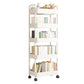 Scandinavian Plastic Bookshelf Open Back Standard Bookcase with Shelves