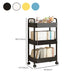 Scandinavian Plastic Bookshelf Open Back Standard Bookcase with Shelves