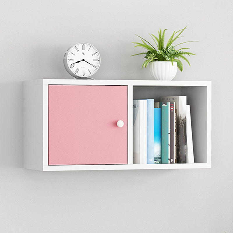 Bibliothèque scandinave en bois d'ingénierie, étagère flottante à dos fermé