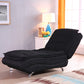 Contemporary Armless Reclining Accent Chair Fabric Chaise for Living Room Black Clearhalo 'Chairs & Seating' 'Chaise Lounge' 'chaise_lounge' 'furn' 'furn_chaise_lounge' 'Furniture' 'Living Room Furniture' 7377016