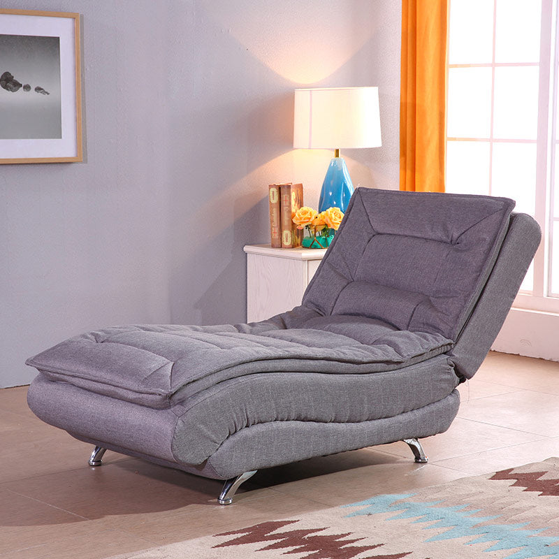 Contemporary Armless Reclining Accent Chair Fabric Chaise for Living Room Gray Clearhalo 'Chairs & Seating' 'Chaise Lounge' 'chaise_lounge' 'furn' 'furn_chaise_lounge' 'Furniture' 'Living Room Furniture' 7377018