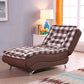 Contemporary Armless Reclining Accent Chair Fabric Chaise for Living Room Brown Clearhalo 'Chairs & Seating' 'Chaise Lounge' 'chaise_lounge' 'furn' 'furn_chaise_lounge' 'Furniture' 'Living Room Furniture' 7377031