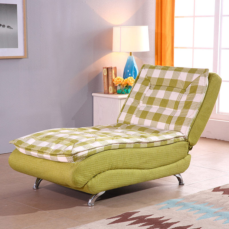 Contemporary Armless Reclining Accent Chair Fabric Chaise for Living Room Grass green Clearhalo 'Chairs & Seating' 'Chaise Lounge' 'chaise_lounge' 'furn' 'furn_chaise_lounge' 'Furniture' 'Living Room Furniture' 7377032