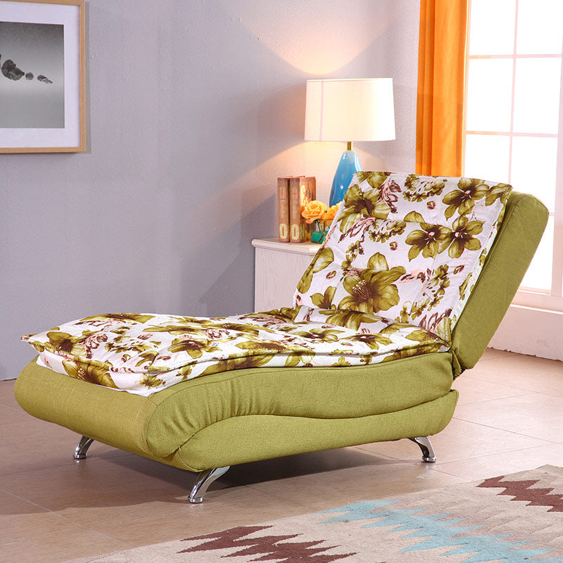 Contemporary Armless Reclining Accent Chair Fabric Chaise for Living Room Army Green Clearhalo 'Chairs & Seating' 'Chaise Lounge' 'chaise_lounge' 'furn' 'furn_chaise_lounge' 'Furniture' 'Living Room Furniture' 7377033
