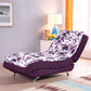 Contemporary Armless Reclining Accent Chair Fabric Chaise for Living Room Dark Purple Clearhalo 'Chairs & Seating' 'Chaise Lounge' 'chaise_lounge' 'furn' 'furn_chaise_lounge' 'Furniture' 'Living Room Furniture' 7377036