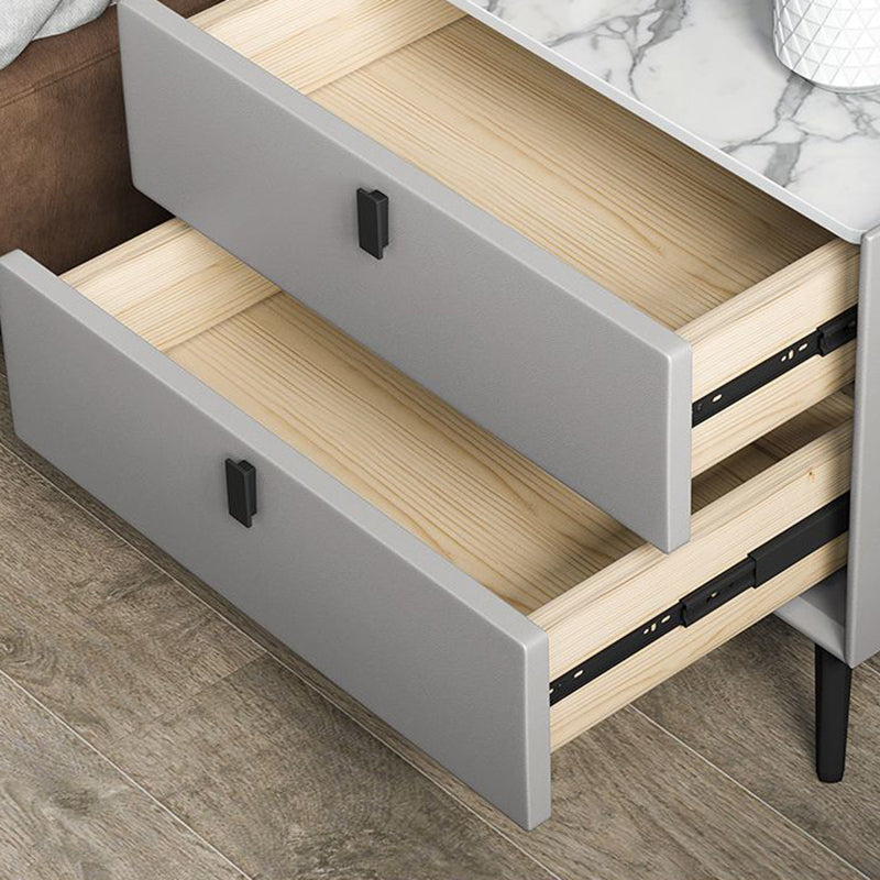 Deux tiroirs à accent contemporain table de chevet de table antique