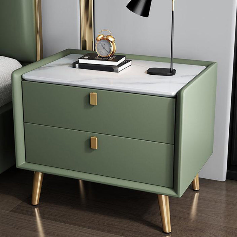 Deux tiroirs à accent contemporain table de chevet de table antique