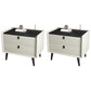 Deux tiroirs à accent contemporain table de chevet de table antique