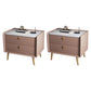 Deux tiroirs à accent contemporain table de chevet de table antique