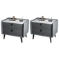 Deux tiroirs à accent contemporain table de chevet de table antique