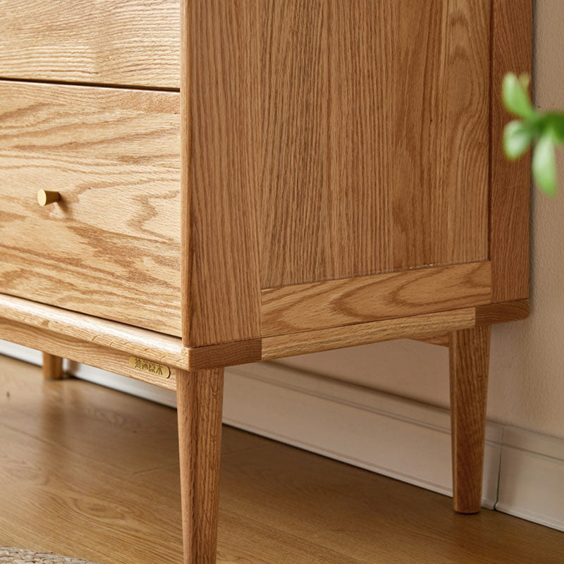 Cofre de soltera de almacenamiento de madera contemporánea de tocador vertical para casa